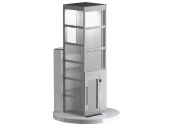 Шахтный подъемник для инвалидов VEARA EasyLift 4.0 в стеклянном исполнении