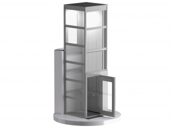 Шахтный подъемник для инвалидов VEARA EasyLift 4.0 в стеклянном исполнении