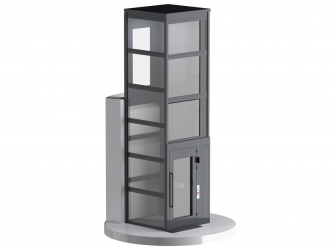 Шахтный подъемник для инвалидов VEARA EasyLift 4.0 в стеклянном исполнении
