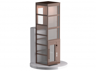 Шахтный подъемник для инвалидов VEARA EasyLift 4.0 в стеклянном исполнении