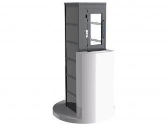 Шахтный подъемник для инвалидов VEARA EasyLift 4.0 в стеклянном исполнении