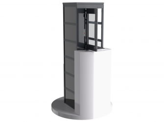 Шахтный подъемник для инвалидов VEARA EasyLift 4.0 в стеклянном исполнении